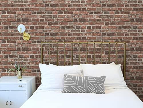 NextWall Distressed Faux Brick Peel and Stick Wallpaper - Image 4