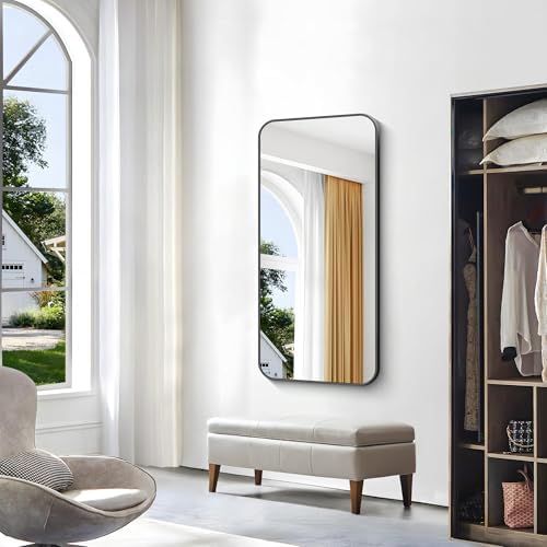 BONEWEI 24x48 inch Bathroom Mirror, Wall Mounted Bathroom Frame Vanity Mirror - Image 3