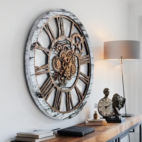 ImprovingLife The Gears Clock 36'' Inch Real Moving Gear Wall Clock Vintage - Image 4