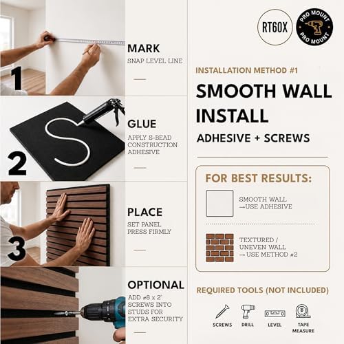 4 Pack Heavy-Duty Soundproof Wood Wall Panels Echo Control 24x24x1 | Mocha - Image 6