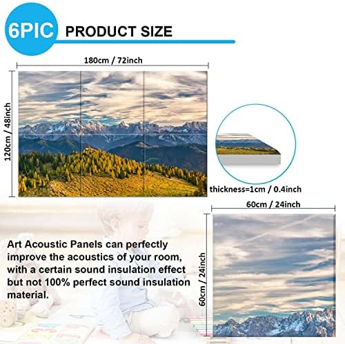 JBER Art Acoustic Panels 72" x 48", Sound Absorbing Wall Art, The Alps - Image 2
