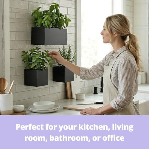 LaLaGreen Wall Planters Rectangular Wall Mounted Hanging Flower Boxes - Image 3