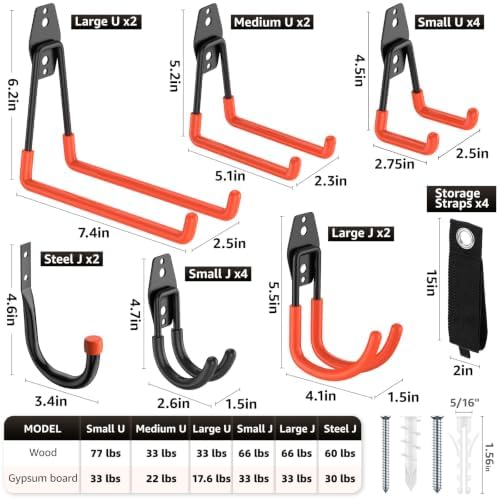 Heavy Duty Garage Hooks for Storage & Hanging Items - Image 2