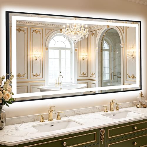 LED Bathroom Mirror with Light, 30x55 Vanity Mirror by TRAHOME