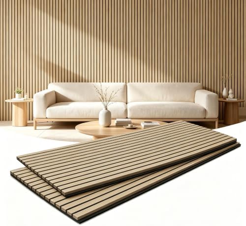 2 Pack 47.2"x23.6" Sound Absorbing Wood Slat Panels, Fluted Wall Panels by HRYJ%EF%BC%9AFurnitureEssentials
