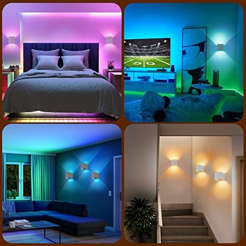 RGB LED Wall Light, 6000mAh Battery Operated Wall Sconce16 Colors, Rechargeable - Image 4
