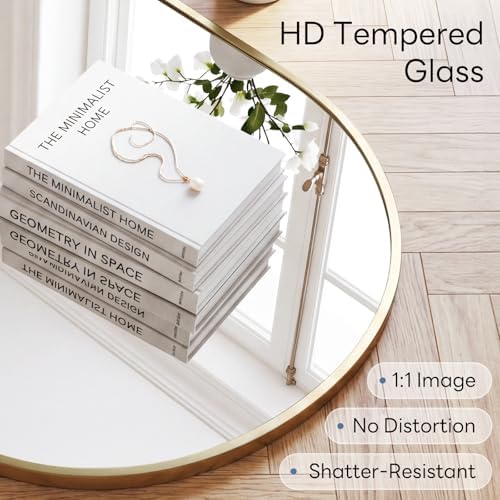 Sweetcrispy Oval Bathroom Wall Mirror, Vanity Mirror, 24x36 Inch - Image 3