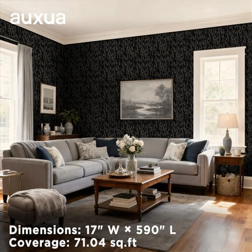 Black Faux 3D Fold‑Shadow Wallpaper - Image 2