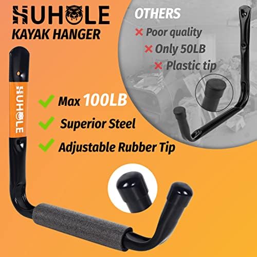 HUHOLE 4 Pack 13.6 Inch Jumbo Garage Storage Hooks - Image 3