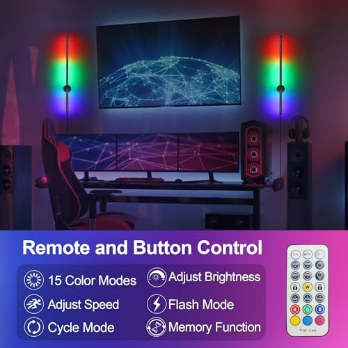 RGB LED Wall Sconces Set of Two - Image 4