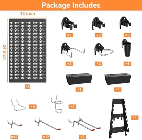 WALMANN Metal Pegboard, Wall Tool Organizer Board - Image 4