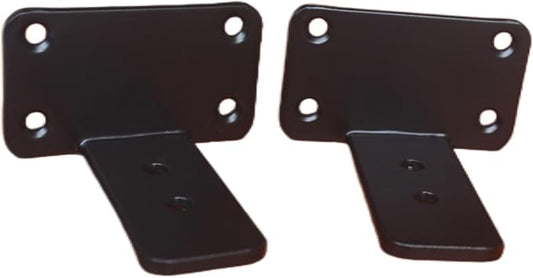 2 Pack - 4 inch Black Hidden L Shelf Bracket Iron Floating Shelf Brackets by MHMYDZ