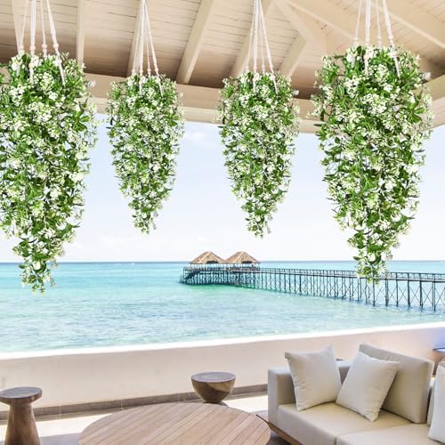 Waipfaru 8Pcs Fake Hanging Plants, Faux Ivy Fake Vines Greenery - Image 7