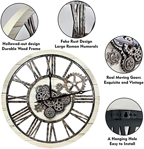 The B-Style Large Wall Clock 30 inch Desert Beige and Bronze - Image 4