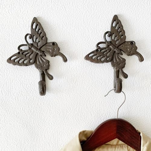 Rustic Butterfly-Shaped Decorative Wall Hook Rack Hangers - Image 5