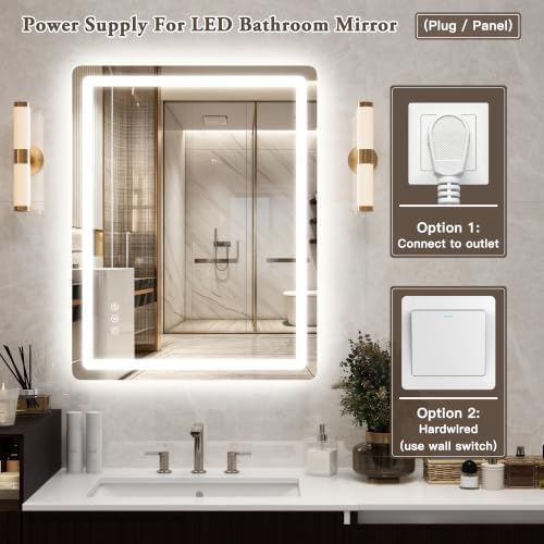 28"x36" LED Bathroom Mirror - Image 6