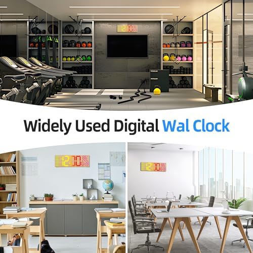LEIKE 16.2" Digital Wall Clock – RGB, Dual Alarm, Auto-Brightness - Image 7