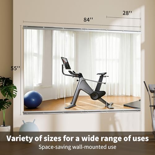VooBang Home Gym Mirror 3 PCS 28"×55", Frameless Wall Mirror Full Length - Image 2