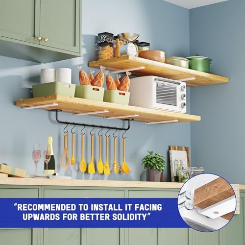 Goovilla Shelf Bracket, Floating Shelf Brackets 12 inch Long, 6 Pack - Image 2