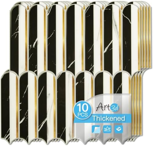 Art3d Arrowhead Design Peel and Stick Backsplash by Art3d