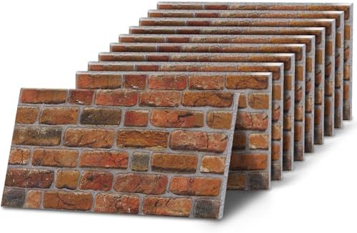 K&B Panels 3D Wall Panels, Rustic Brick Effect Styrofoam Wall Panelling Kit by Unknown