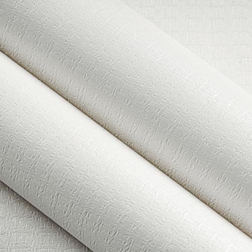 White Grasscloth Peel and Stick Wallpaper Textured Grass Cloth Woven Wallpaper by EaseStick