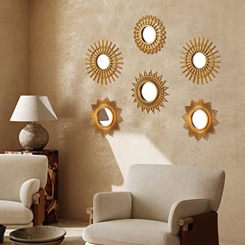 Namalu 6 Pcs Sunburst Round Mirror - Image 6