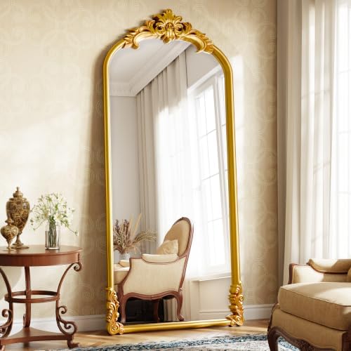 69"x28" Vintage Gold Arched Full Length Mirror - Image 7