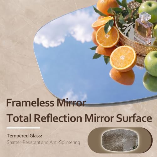 40''x30'' Backlit Mirror Bathroom Wall Rectangular Oval, LED Bathroom Mirror - Image 3