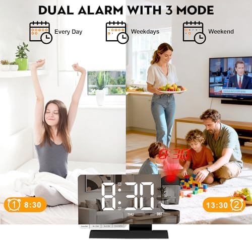 SZELAM Digital Clock, Alarm Clock Bedside - Image 5