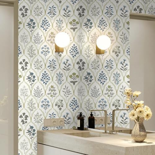 Dimoon 236"x17.3" Peel and Stick Wallpaper Contact Paper Floral Modern - Image 4