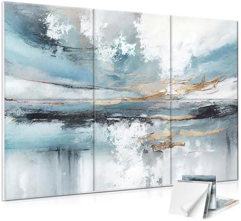 JBER 6 Pack Art Acoustic Panels 72" x 48", Lake of the Sky by JBER