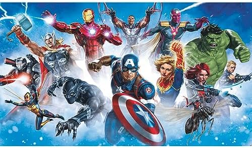 Marvel Avenger Gallery Art Blue Peel and Stick Wall Mural by RoomMates by RoomMates