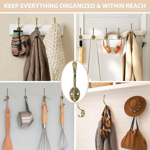 Homanu 10 Pack Coat Hooks Wall Mounted - Image 2