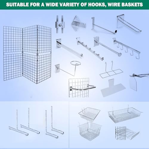Heavy Duty Portable Gridwall Display Panels – 3 × 2' × 6' Black Metal Wall & - Image 3