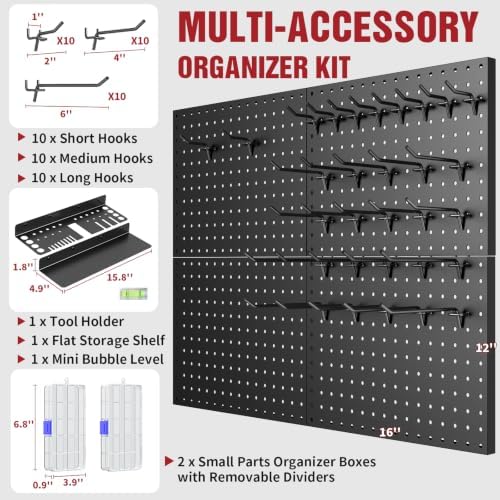 Heavy Duty Metal Pegboard Wall Organizer - Image 5
