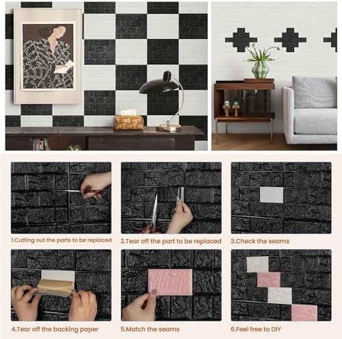 Faux Brick Wall Panels Peel and Stick Tile - Image 5