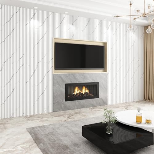 Slat Wall Panel 8-Pack, 108’’x6.3’’, Marble White - Image 5