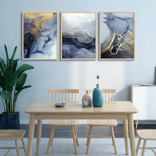 Natural Wood Framed Wall Art for Living Room Abstract Wall Decor for Bedroom - Image 4