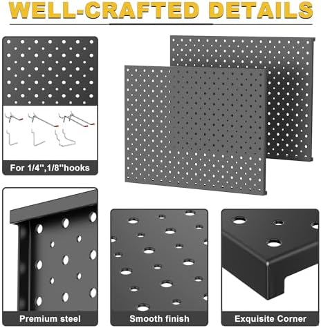 Ultrawall Metal Pegboard Panels, Pegboard Wall Organizer - Image 3