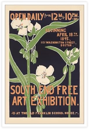 vintage South End Free Art Exhibition posters Minimalism Room Aesthetics canvas by Unknown