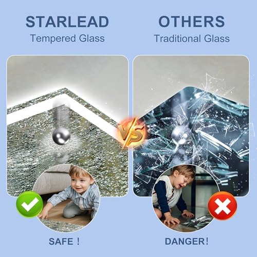 STARLEAD 36"x36" Bluetooth LED Bathroom Mirror - Image 2