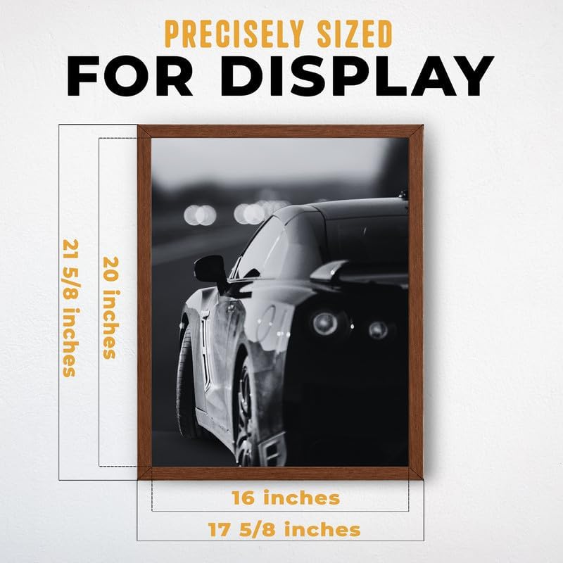 InkFlow Posters Brown & White Automotive Canvas Poster - Image 3