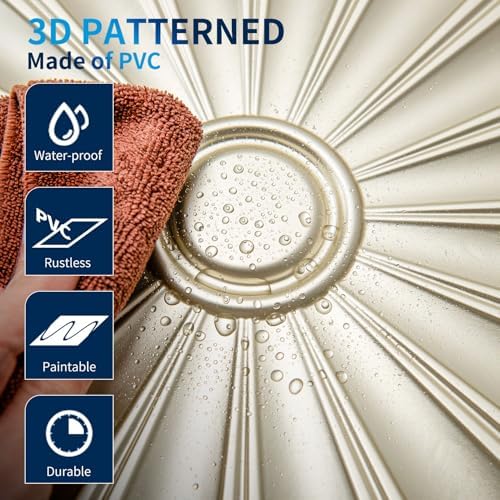 Art3dwallpanels Ceiling Tiles, 24 x 24 Inch, 12 Pack - Image 2