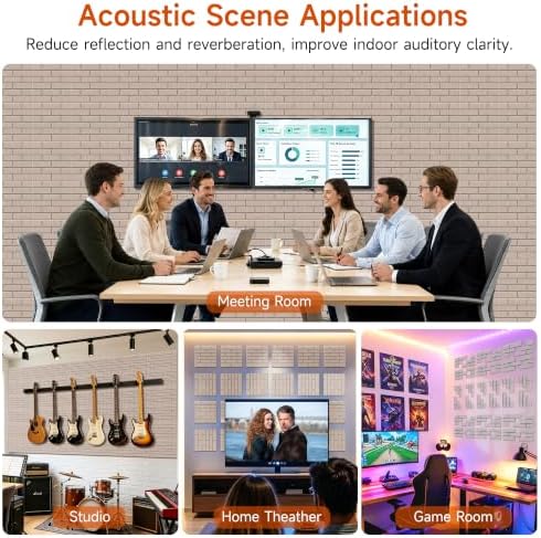 TO-TH Acoustic Wall Panels Peel and Stick Noise Reducing Panel 12Pack - Image 7