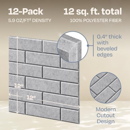 Acoustic Wall Panels 12-Pack, Office & Studio - Image 3
