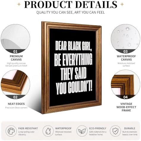 Be Everything They Said You Couldn't Motivational Canvas Wall Art, - Image 2