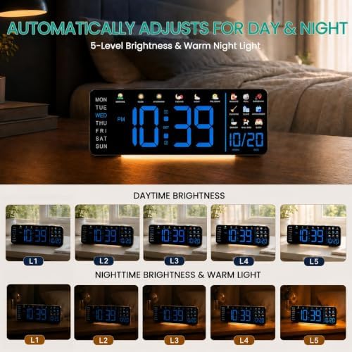 Hoifen 16" Large Digital Wall Clock - Image 5