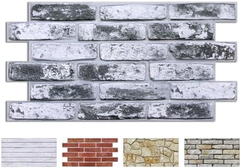 COMSTICKC 3D Faux Brick Wall Panels Peel and Stick by COMSTICKCDECOR