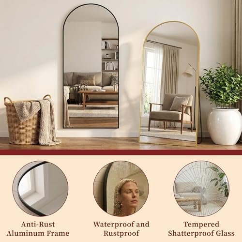 Suidia 90"x46" Arched Full Length Mirror - Image 6